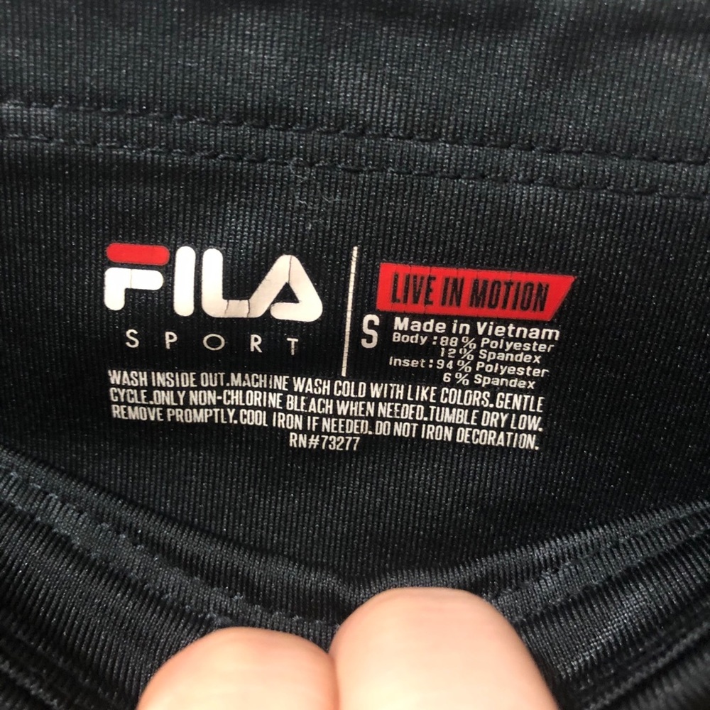 EUC Fila Crop Leggings w/ Mesh Cut Outs/Inserts - Picture 8 of 8
